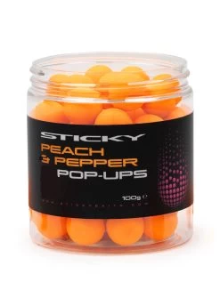 Sticky Baits Peach & Pepper Pop-Ups 12mm 100gr Pot