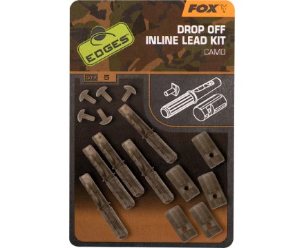Fox Edges Camo Inline Lead Drop Off Kits 5 Stuks 4 Fox Edges Camo Inline Lead Drop Off Kits 5 Stuks - Afbeelding 2