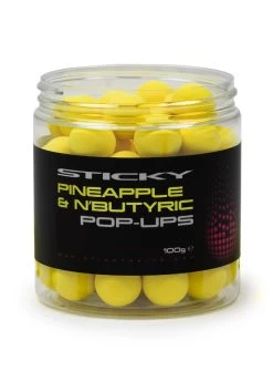 Sticky Baits Pineapple & N'Butyric Pop-Ups 12mm 100gr Pot