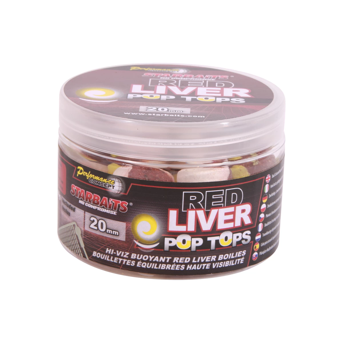 Starbaits Performance Concept Red Liver Pop Tops 20mm (60g) 3 Starbaits Performance Concept Red Liver Pop Tops 20mm (60g)