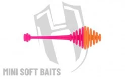 Herakles Mini Soft Baits Ringo Tail Cheese 50mm Orange Pink (14pcs)