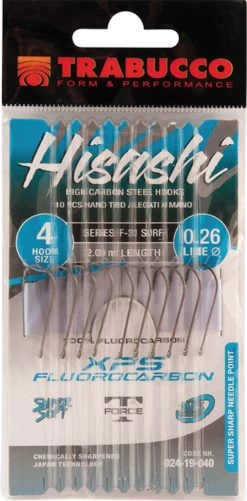 Trabucco Hisashi F-31 Surf XPS Fluorocarbon Hook Size 14 0,16mm/200cm