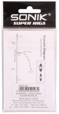 Sonik 1 Hook Clipped Roughground 3/0
