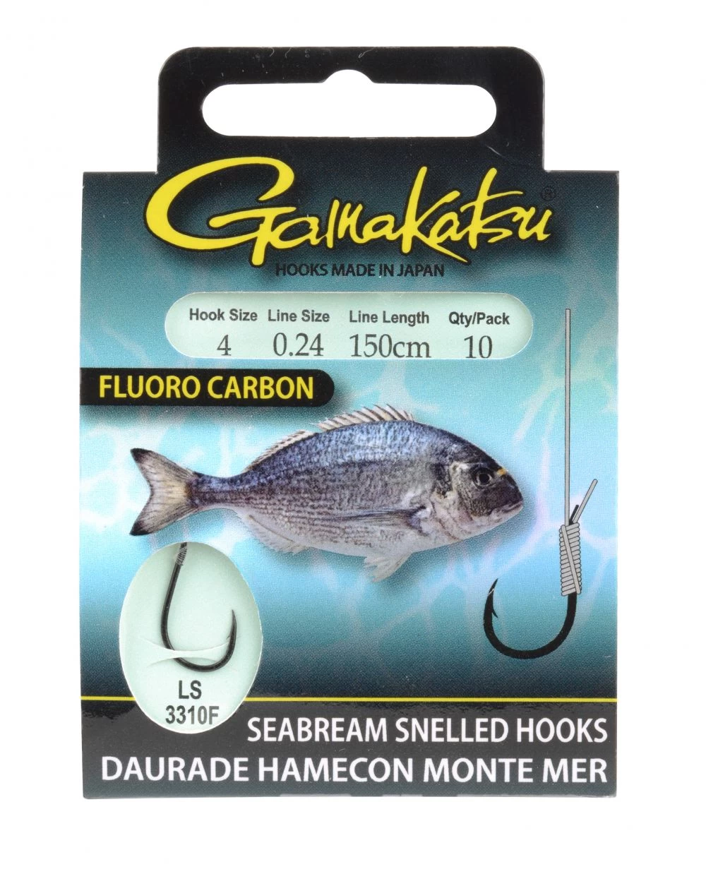 Gamakatsu Booklet Seabream LS-3310 Crab #4 - 0.26mm (10 Stuks) 3 Gamakatsu Booklet Seabream LS-3310 Crab #4 - 0.26mm (10 Stuks)